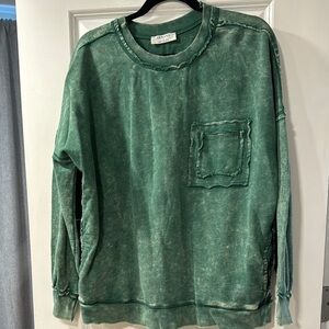 Green Distressed Sweatshirt
